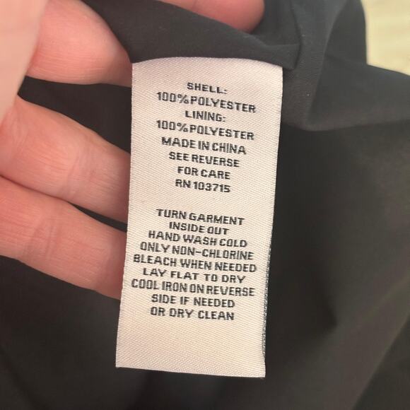 Nanette Lepore Blouse Small Metallic Sheer Sleeve Neck Bow Tie Cord Pleated - Picture 12 of 13